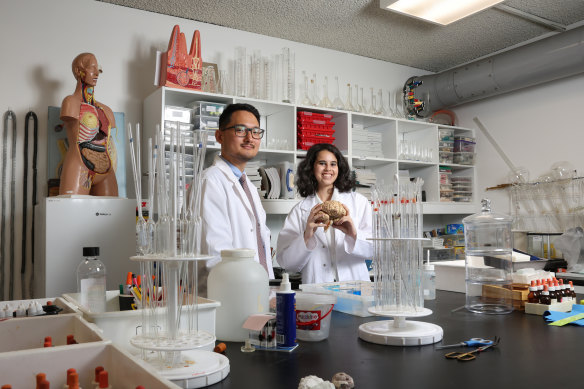 Ryde Secondary College student Jasmine Virk and head of science George An.