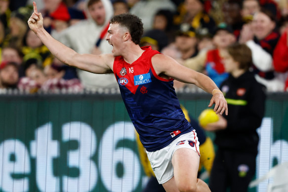 Daniel Turner celebrates a goal.