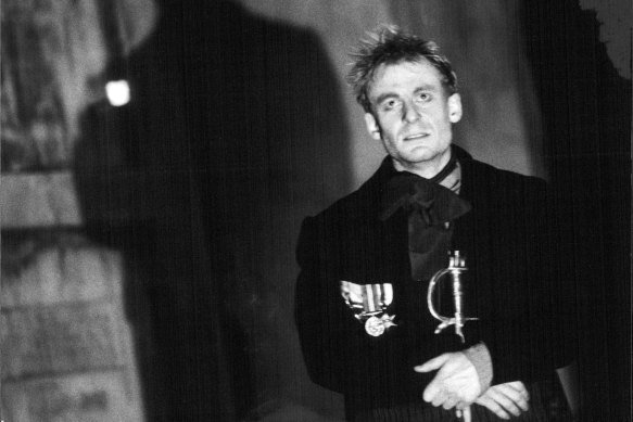 Richard Roxburgh as Hamlet in 1995 at Belvoir, the last time he attempted Shakespeare on stage.