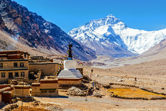 Majestic views from Rongbuk Monastery, Tibet.