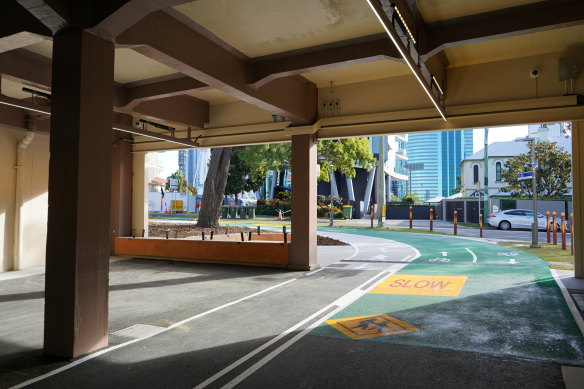 The new Story Bridge underpass for cyclists and scooter riders.