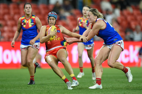 Tori Groves-Little in action for Gold Coast last season.