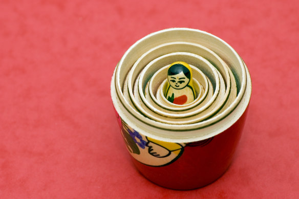  Maria Popova says we are all our ages “stacked within the current self like Russian nesting dolls”.