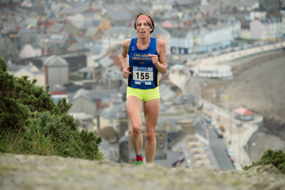 Lauren Jeska, running in the Aberystwyth Twin Peak race in October 2013, was given an 18-year sentence in 2017 for the attempted murder of a UK Athletics official.