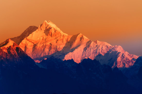 First light on Mount Kanchenjunga.