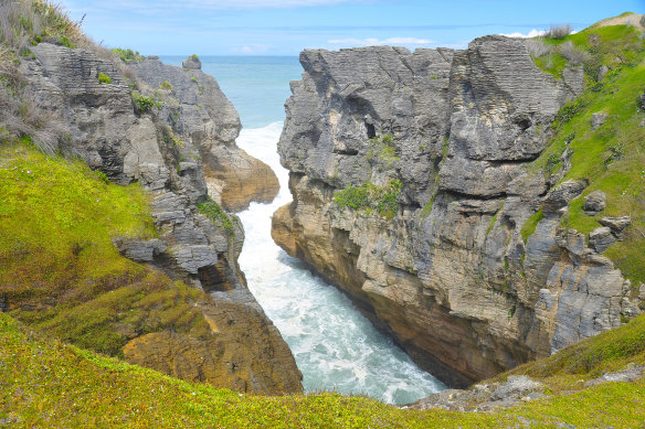 Pancake rocks in Punakaiki.