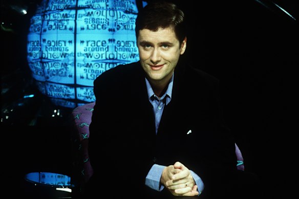 The original host of Race Around the World, Richard Fidler. 