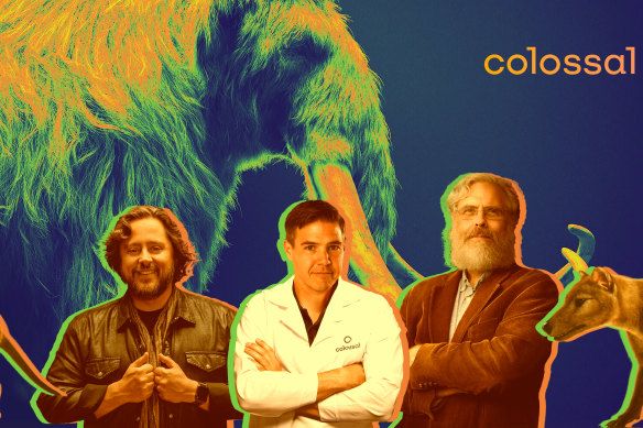 Ben Lamm, Andrew Pask and George Church, in this publicity image released by Colossal.