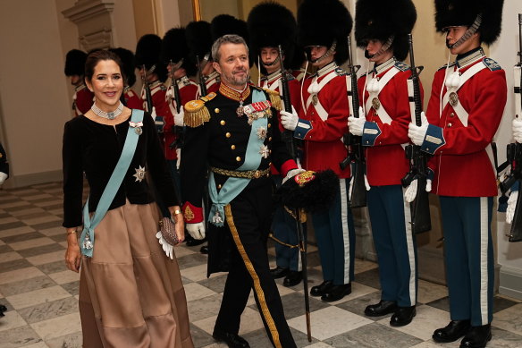 Denmark’s Crown Prince Frederik and Crown Princess Mary arrive to the traditional New Year’s fete at Christiansborg Castle in Copenhagen, Denmark.