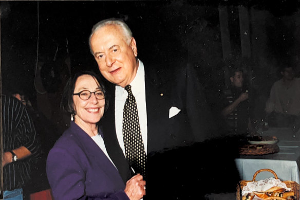 Pat with former prime minister Gough Whitlam 1992