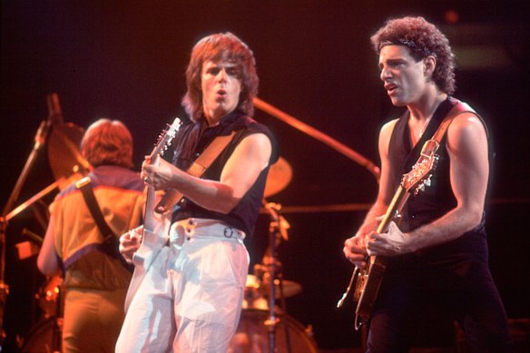 Jonathan Cain, left, and Neal Schon of Journey. It seems someone was a bit loose with the Amex card.