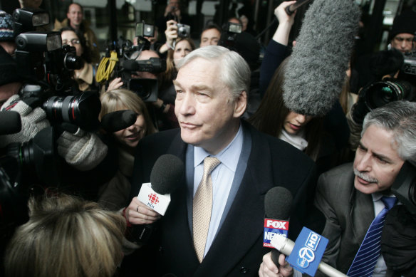 Conrad Black after sentencing in his  fraud trial in 2007.