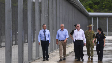 Prime Minister Scott Morrison toured the North West Point detention centre on Christmas Island on Wednesday.