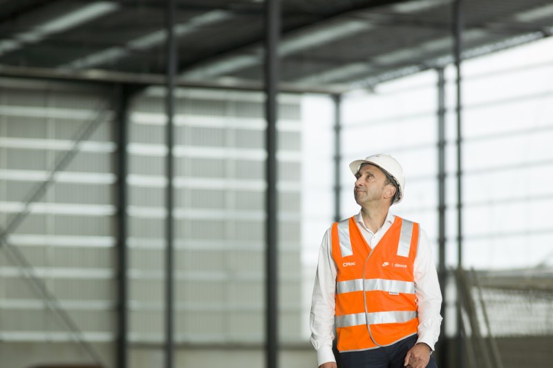 Dexus head of industrial Chris Mackenzie at a new warehouse project in Ravenhall, Melbourne.