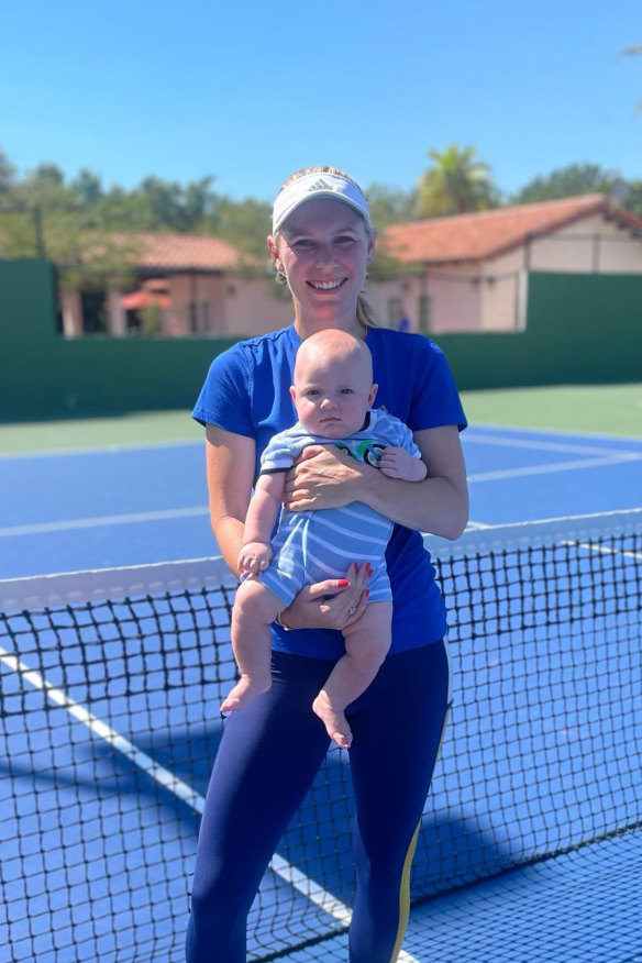 Caroline Wozniacki – with son James – has made a comeback since having children.