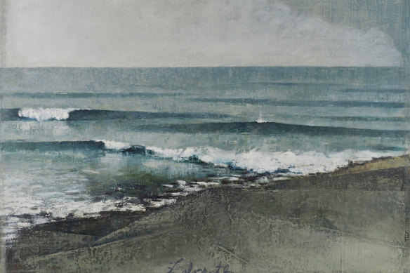 Thornton Walker, <i>Headland and breaking waves</i> in <i>The sea and the folded cloth</i> at Beaver Galleries.