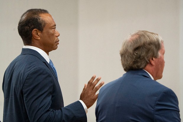 Tiger Woods appears during a plea hearing at Martin County Courthouse on September 2, 2026 in Stuart, Florida