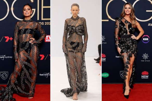 Gold logies outlet red carpet