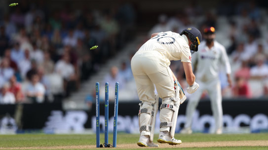 Ollie Pope was one of Bumrah’s two final-innings victim.