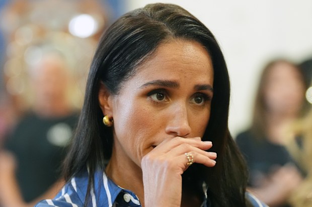 Meghan Markle, the Duchess of Sussex, meets volunteer first responders from the Bondi Surf Bathers’ Life Saving Club during a visit to Bondi Beach, Australia, on April 17, 2026.