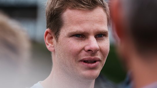 Steve Smith speaks at the SCG last week.