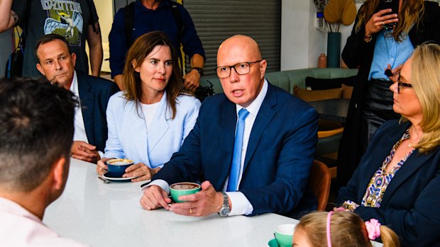 Peter Dutton won’t say if Liberal candidate Vivek Singha should be dumped over offensive social media posts.Credit: