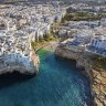 Polignano a Mare, a stunning clifftop town on the coast of Puglia.