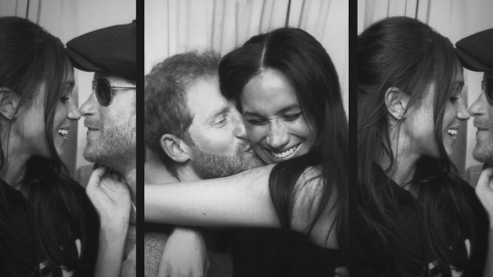 Prince Harry and Meghan, Duke and Duchess of Sussex, in an image released by Netflix.