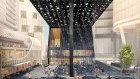 An artist's render of the new city plaza on George Street, designed by British architect Sir David Adjaye and contemporary Aboriginal artist Daniel Boyd.
