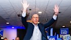 Peter Dutton laps up the applause at an optimistic Victorian Liberal Party rally in the seat of Hawke this morning.