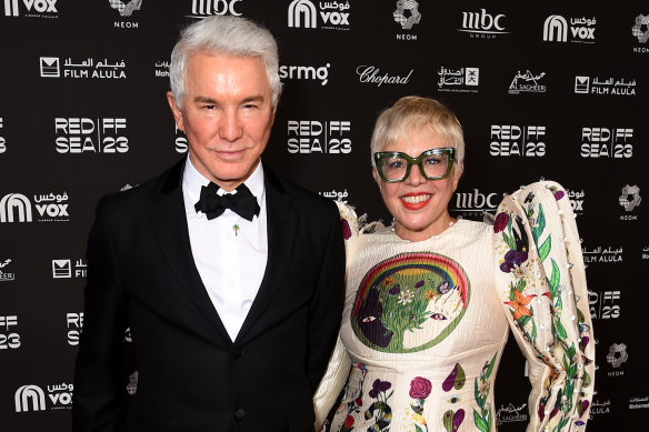 Baz Luhrmann and Catherine Martin at the opening of the Red Sea International Film Festival in Saudi Arabia on November 30.