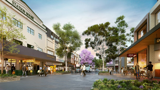An artist’s impression of the redevelopment of the Campsie Town Centre.