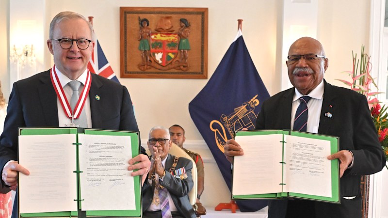 Australia signs defence pact with Fiji amid China competition