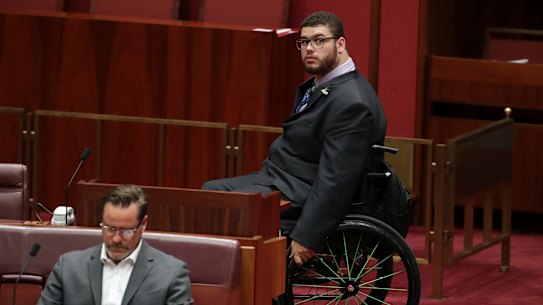 Senator Jordon Steele-John in the Senate in September this year.