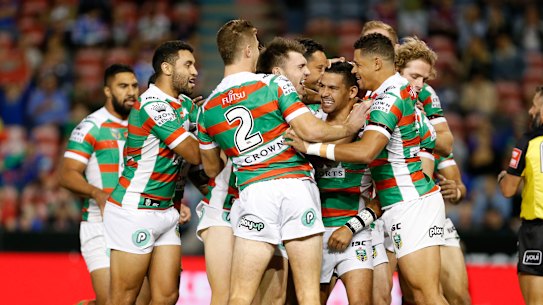 Rabbitohs hooker gives Knights a dose of the blues