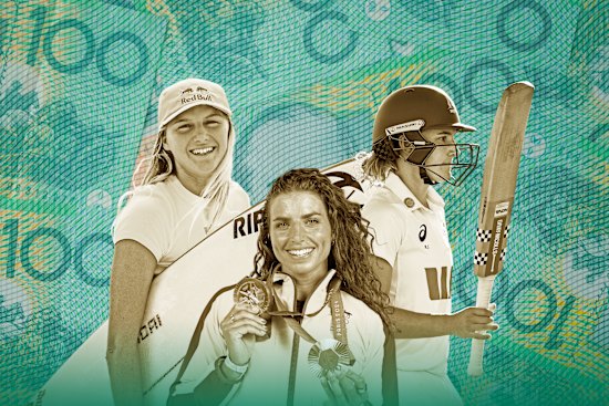 Top earners: Molly Picklum, Jessica Fox and Annabel Sutherland.