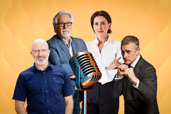 Melbourne radio is being shaken up. Rafael Epstein, Neil Mitchell, Virginia Trioli and Tom Elliott.
