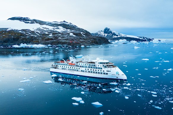 Greg Mortimer in Cierva Cove in Antarctica.