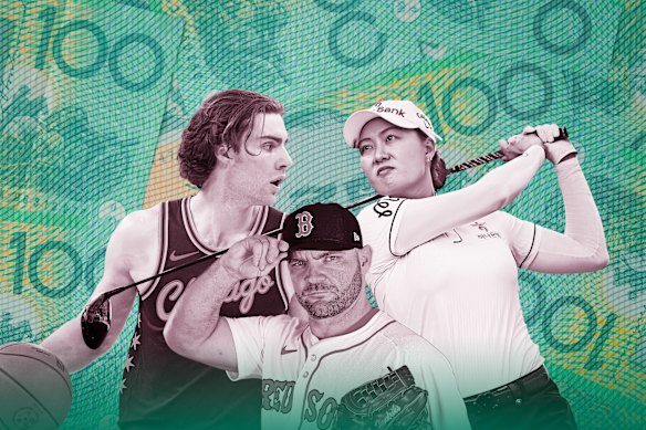 Top earners: Josh Giddey, Liam Hendriks and Minjee Lee.
