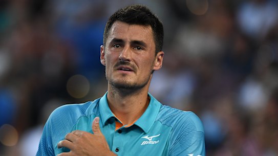 Bernard Tomic lost to Marin Cilic during day one of the Australian Open.