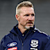 Nathan Buckley splits his time as a Geelong assistant coach and Fox Footy analyst.