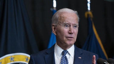 US President Joe Biden at the  Office of the Director Of National Intelligence headquarters discussed plans for more vaccinations.