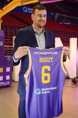 Six shooter: Andrew Bogut brings a breath of fresh air to the Australian game.