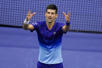 A estrela do tênis Novak Djokovic. 