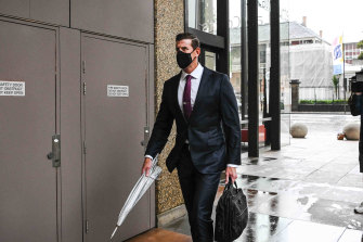 Ben Roberts-Smith arrives at the Federal Court in Sydney on Wednesday.