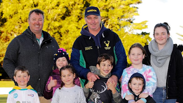 Scott ‘Bubba’ Coleman (left) and Darren Coleman (right) after coaching against each other in a Shute Shield match in 2020. 