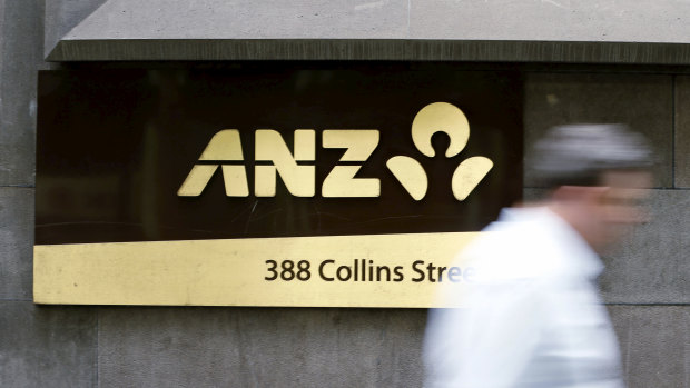 ANZ Bank shares tumbled 3.3 per cent after it announced a decline in second-half profit.