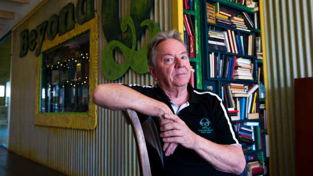 Beyond Q owner Simon Maddox ran his bookshop business in Curtin for 17 years. About 15 of those were spent in the controversial Curtin shops, while two were spent in an adjoining building.