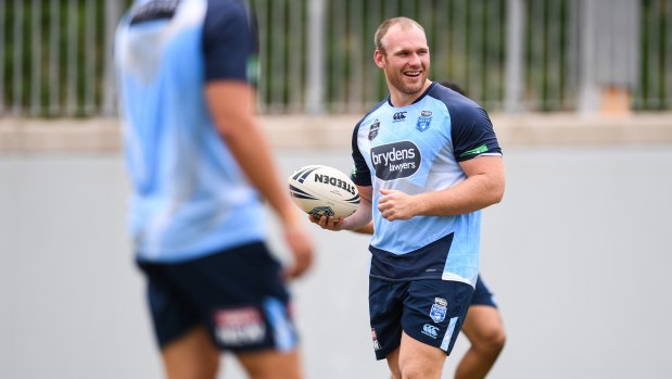 In the frame: Matt Lodge trains with the Emerging Blues squad in Sydney.