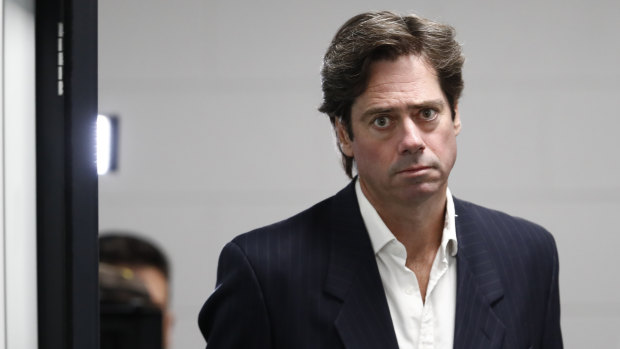AFL boss Gillon McLachlan is in the midst of broadcast negotiations ahead of the code's June 11 return.